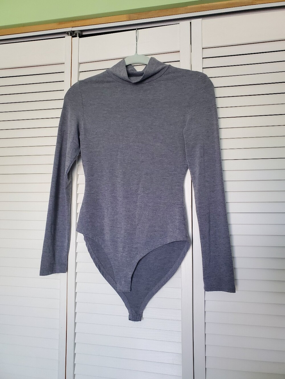 Amazon Gray Mock Neck Long Sleeve Bodysuit
